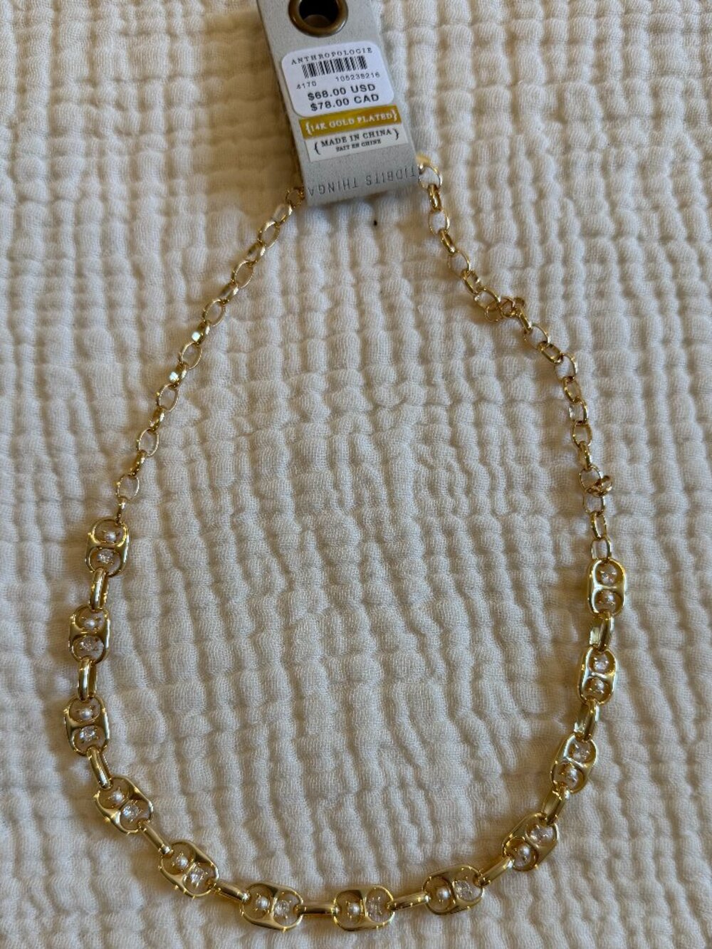 Anthropologie Maeve Bottlecap Nacklace